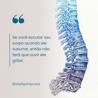 O corpo sempre nos dá sinais de algo não está  bem, basta estarmos atentos a ouvir esses sinais e não ignorá-los.